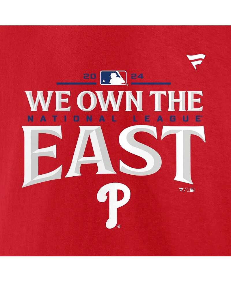 Fanatics Men's Red Philadelphia Phillies 2024 Nl East Division Champions Big Tall Locker Room T-Shirt