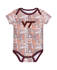 Outerstuff Newborn Maroon Virginia Tech Hokies Sunday Comics Bodysuit 3-pack