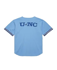 Mitchell & Ness Men's Carolina Blue North Tar Heels Game Time Vintage Mesh Button Front Jersey