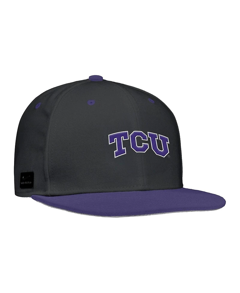 Nike Men's Black Tcu Horned Frogs On-Field Baseball Performance Fitted Hat