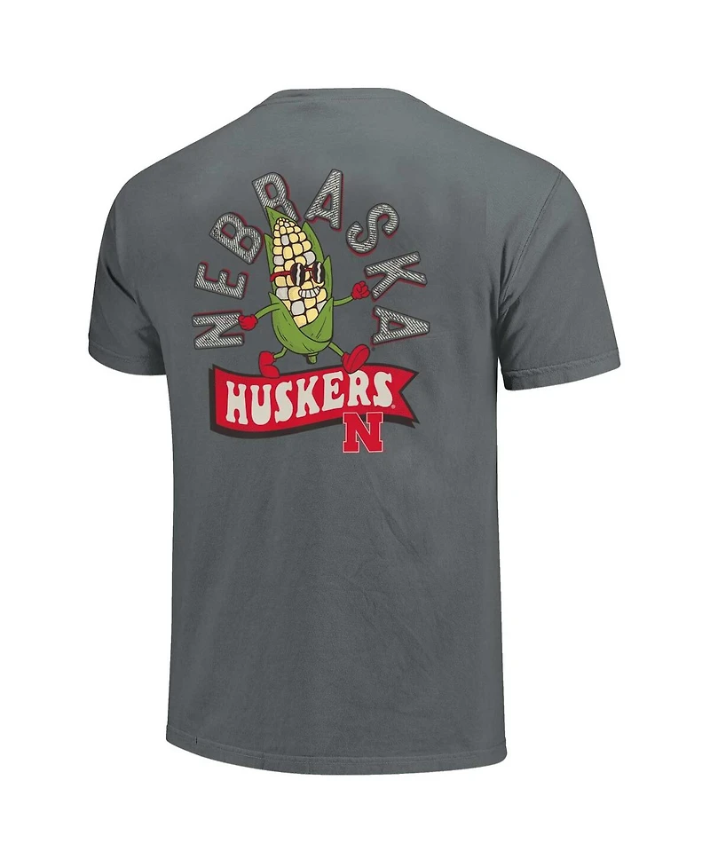 Image One Men's and Women's Gray Nebraska Huskers Retro Mascot Hyper Local Comfort Colors T-Shirt