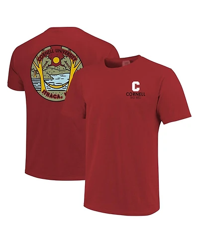 Image One Men's and Women's Red Cornell Big Scenic Comfort Colors T-Shirt