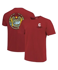 Image One Men's and Women's Red Cornell Big Scenic Comfort Colors T-Shirt