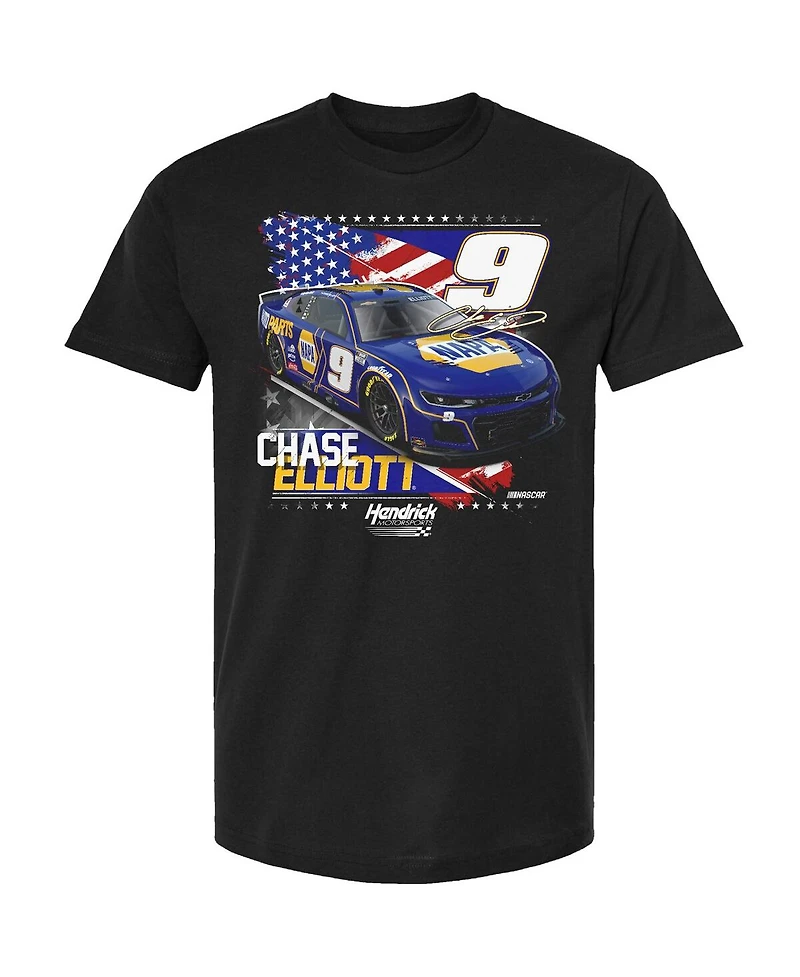 Hendrick Motorsports Team Collection Men's Black Chase Elliott Napa Patriotic Car T-Shirt