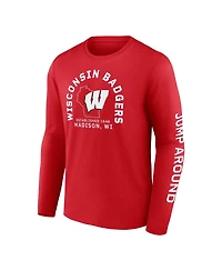 Fanatics Men's Red Wisconsin Badgers Fundamentals Cotton Winning Team Long Sleeve T-Shirt