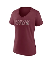 Fanatics Women's Maroon Texas A&M Aggies Iconic Perfect Conditions V-Neck T-Shirt