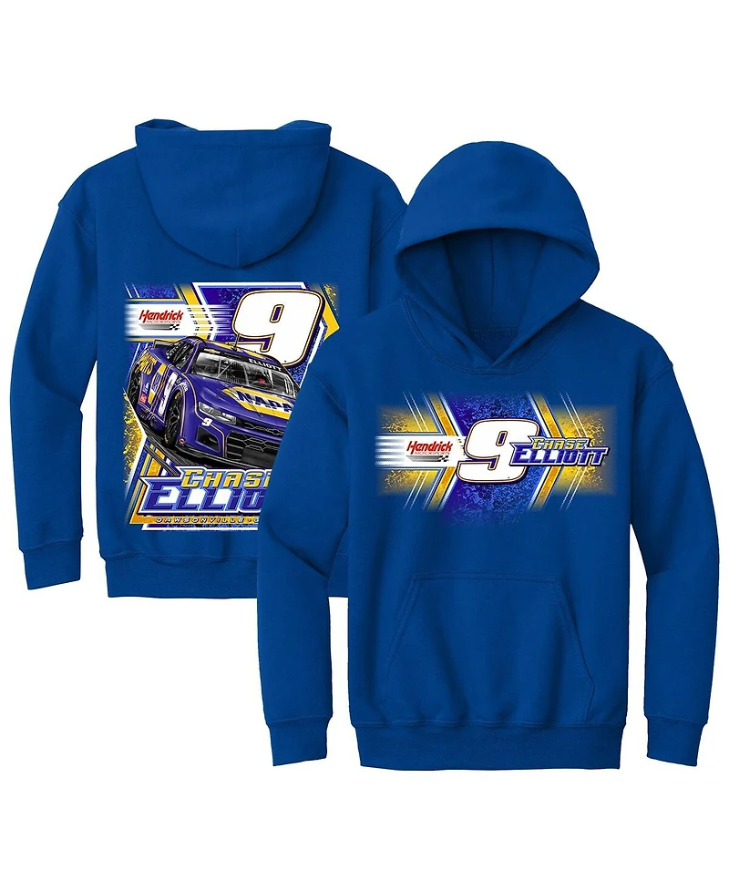 Hendrick Motorsports Team Collection Big Boys and Girls Royal Chase Elliott Napa Car Pullover Hoodie
