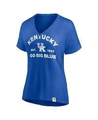 Fanatics Women's Royal Kentucky Wildcats True Classics Slub Flowy V-neck T-Shirt