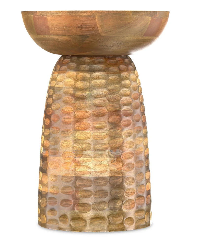 Simpli Home Boyd Solid Mango Wood Wooden Accent Table in Natural