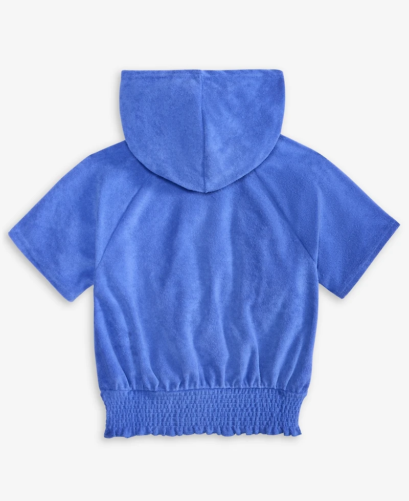 Champion Big Girls Terry Smocked-Waist Pullover Hoodie