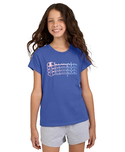 Champion Big Girls Short-Sleeve Logo Graphic T-Shirt