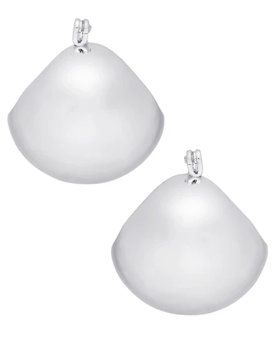 On 34th Silver-Tone Small Puffy Huggie Hoop Earrings, 0.77", Exclusively at Macy's