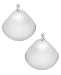 On 34th Silver-Tone Small Puffy Huggie Hoop Earrings, 0.77", Exclusively at Macy's