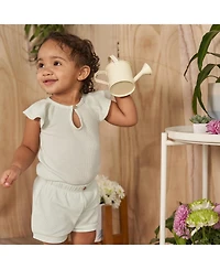 Gerber Childrenswear Baby Girls Flutter Sleeve Bodysuit and Shorts Set