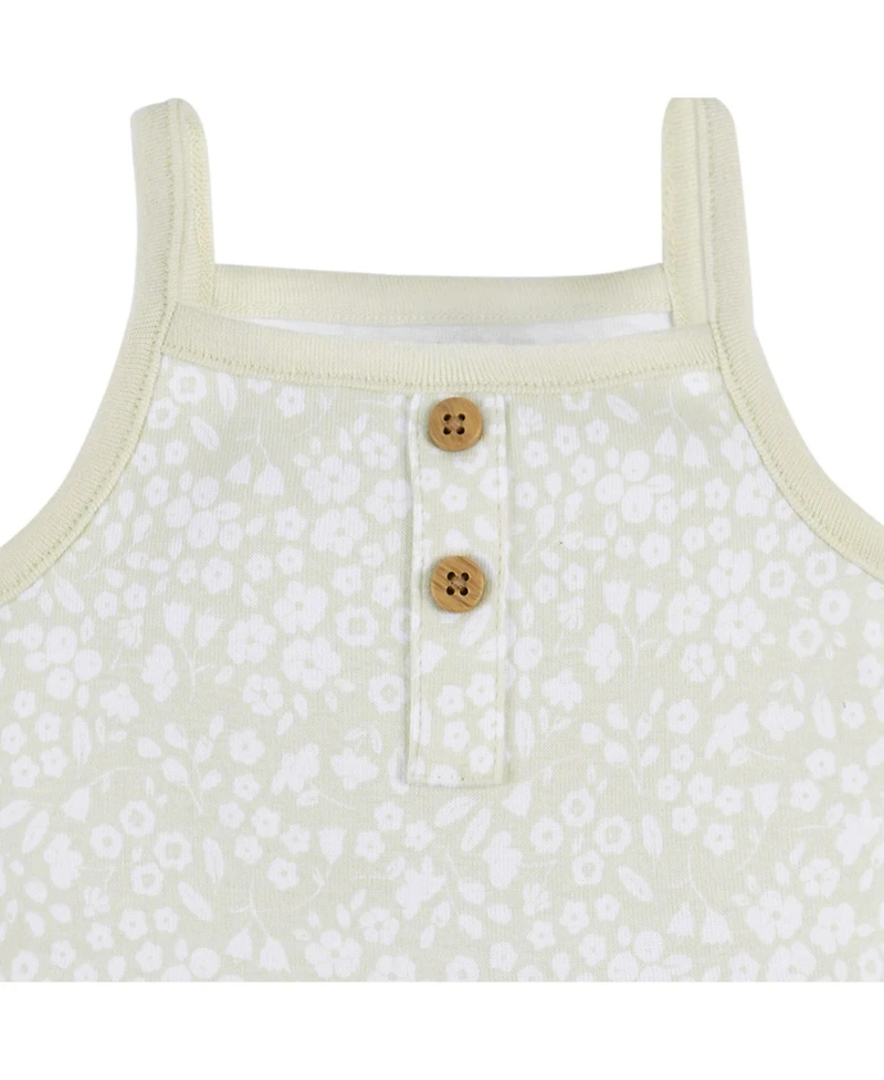 Gerber Baby Girls 4-Pack Sleeveless Onesies Bodysuits