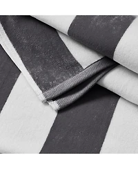 Linery & Co. 100% Cotton Velour Cabana Stripe Oversized Beach Towel