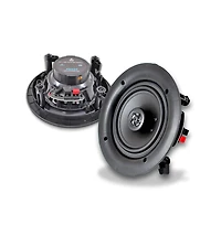 Pyle PDIC66 6.5" In-Wall/In-Ceiling 2-Way Stereo Speakers - Flush Mount, 200W, White, Pair