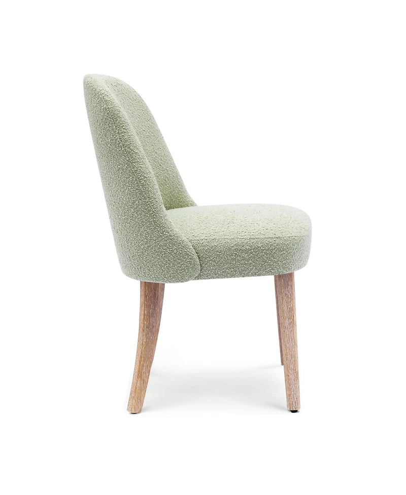 Mid-Century Modern Upholstered Boucle Dining Chair (Set of 6)
