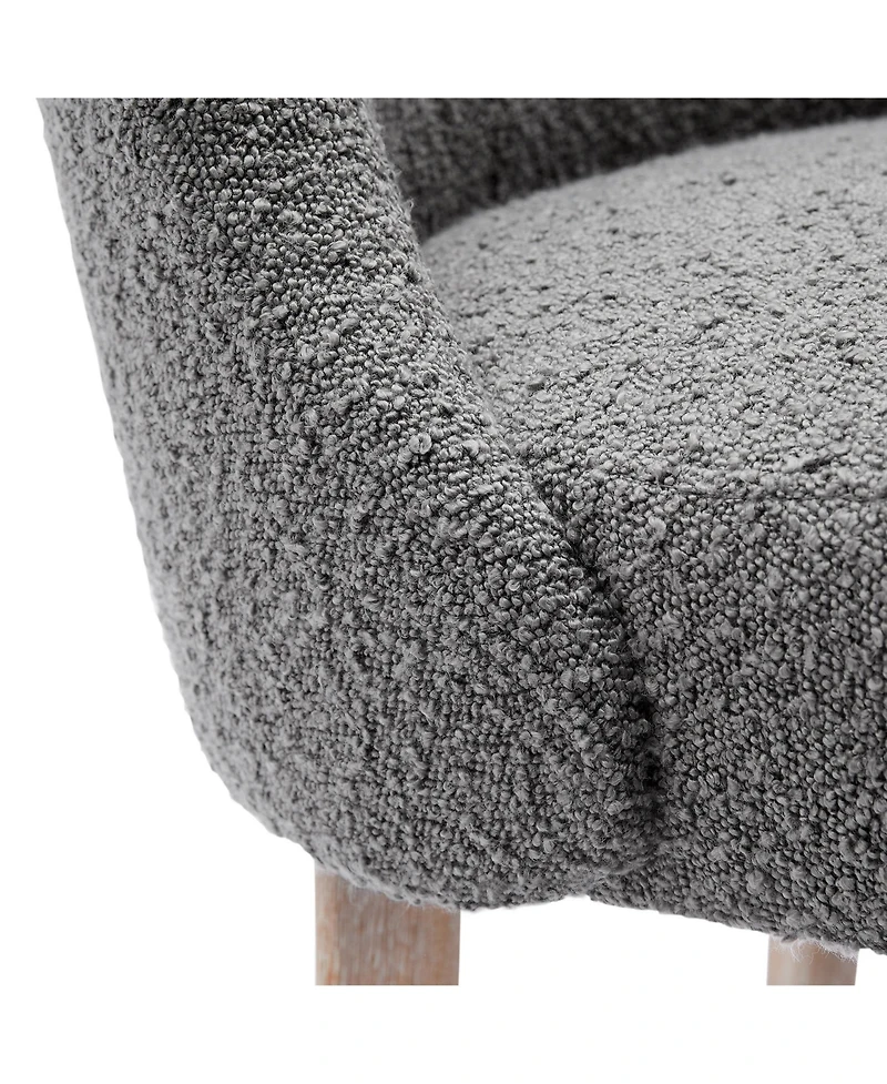 Mid-Century Modern Upholstered Boucle Dining Chair (Set of 6)