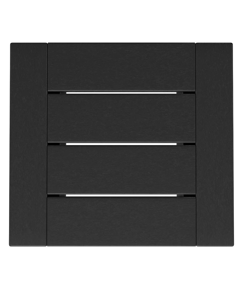 Modern Outdoor Hdpe Rectangle Patio Side Table