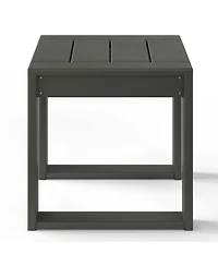 Modern Outdoor Hdpe Rectangle Patio Side Table