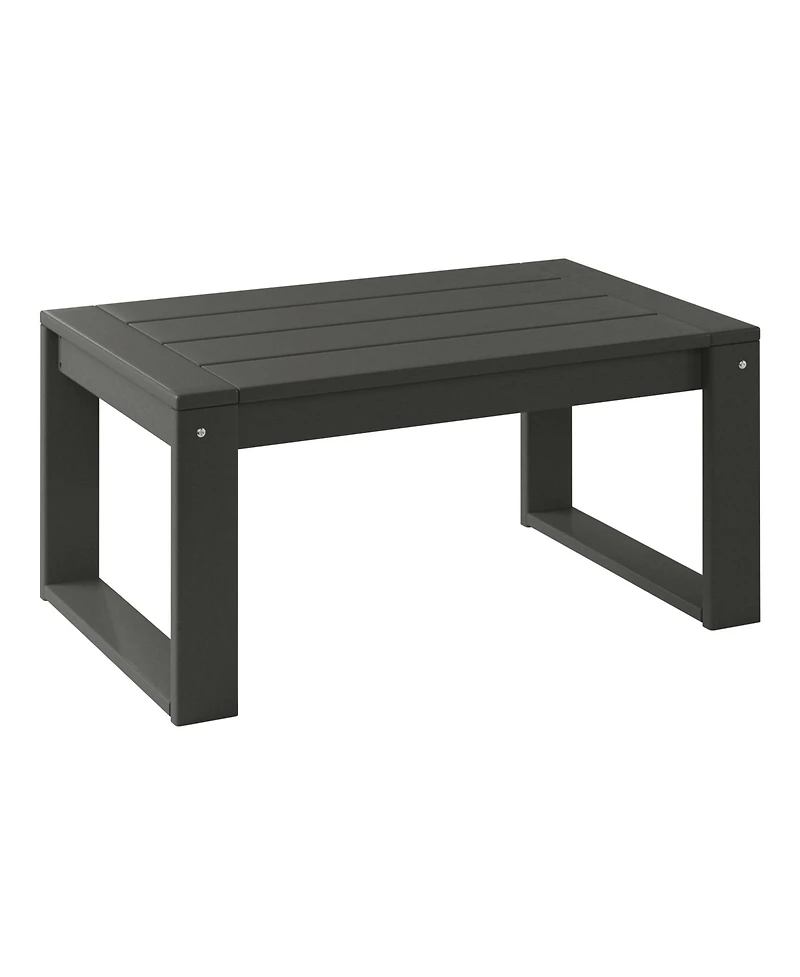 8-Piece Modern Hdpe Outdoor Patio Furniture Conversation Set with Coffee Table and Ottomans