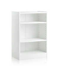 3-Tier Bookcase Open Display Rack Cabinet with Adjustable Shelves