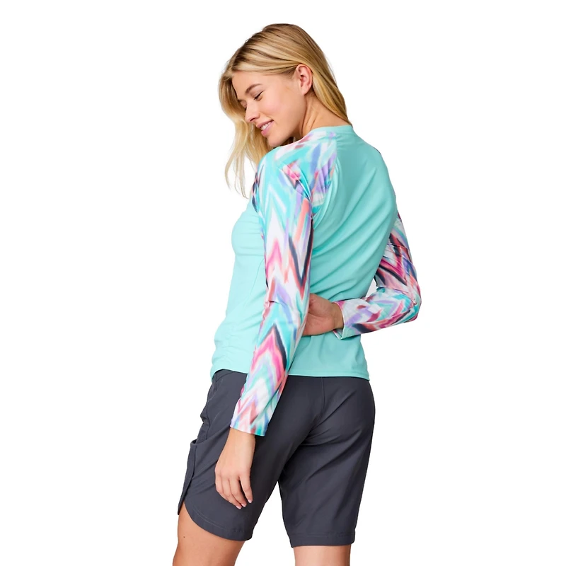Free Country Women's Long Sleeve Swim Shirt