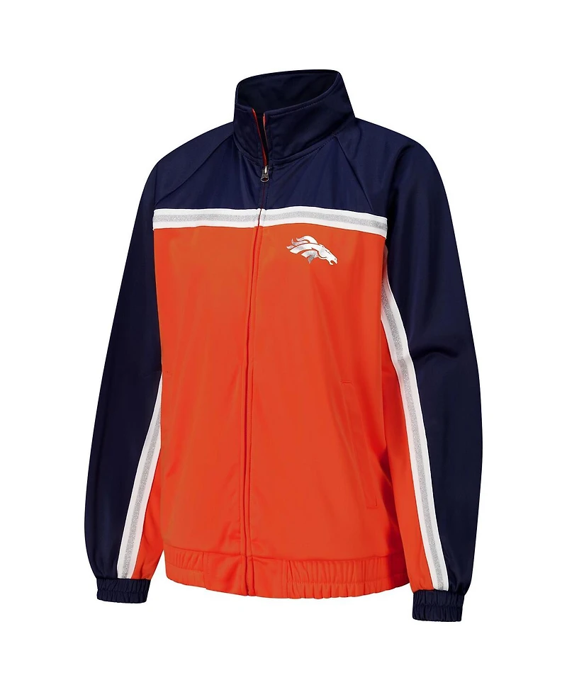 G-iii 4Her by Carl Banks Women's Orange Denver Broncos Post Game Full-Zip Track Jacket