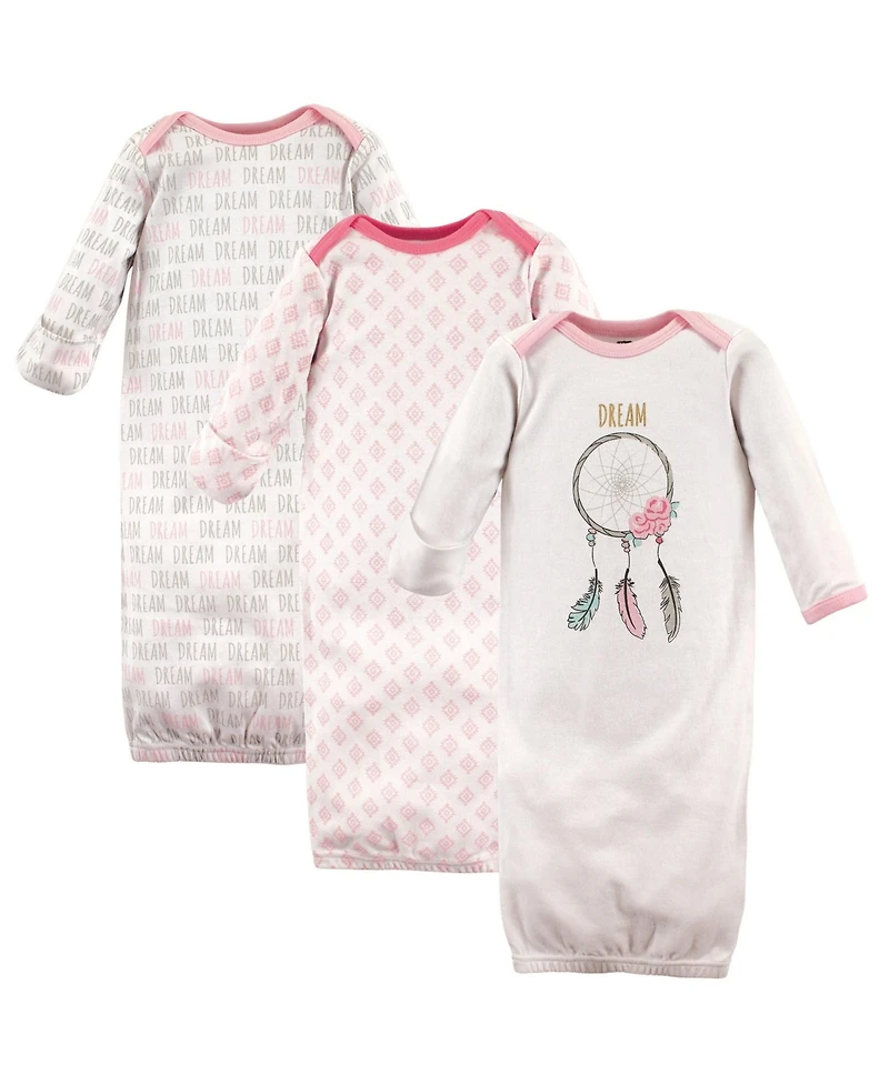 Hudson Baby Girls Extra Soft Cotton Gowns