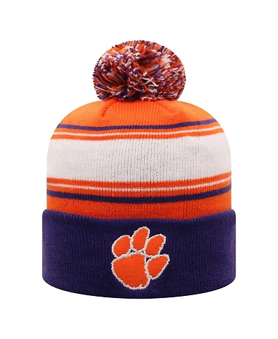 Top of the World Men's Orange Clemson Tigers Ambient Cuffed with Pom Knit Hat