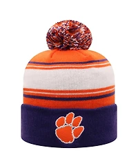 Top of the World Men's Orange Clemson Tigers Ambient Cuffed with Pom Knit Hat