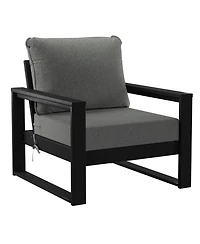 Outdoor Modern 3-Piece Hdpe Patio Sofa Set with Side Table