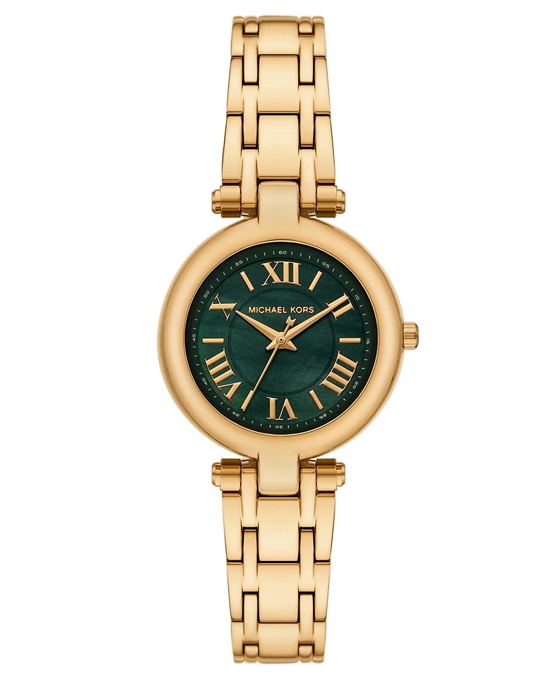 Michael Kors Women's Laney Three-Hand Gold-Tone Stainless Steel Watch, 30mm