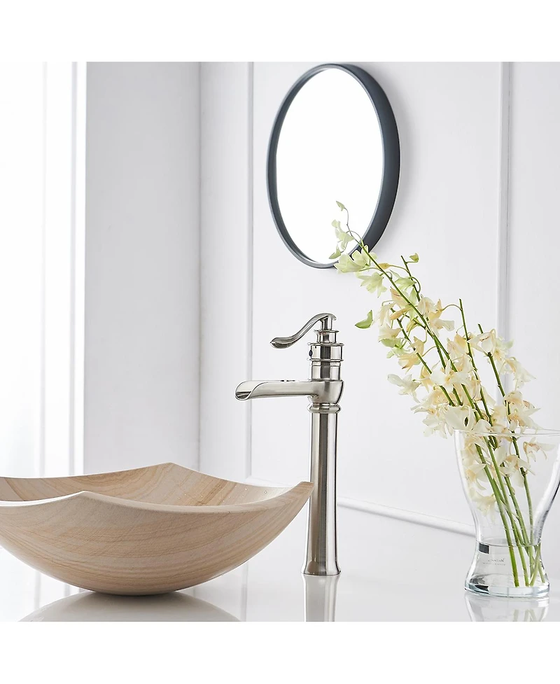 Waterfall Single Hole Single-Handle Vessel Bathroom Faucet
