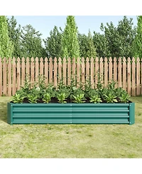 Raised Garden Bed Outdoor, 6×3×1ft , Metal Raised Rectangle Planter Beds for Plants, Vegetables, and Flowers
