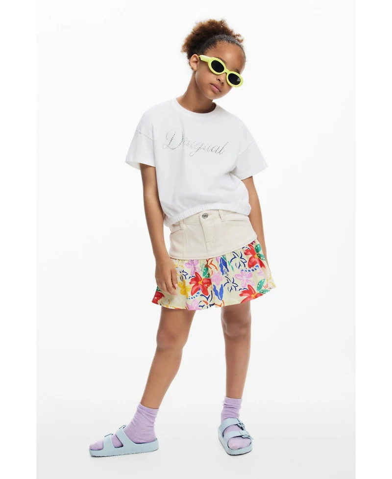 Desigual Girls Girls's Combined floral mini skirt