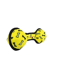 Tuffy Ultimate 2 Ball Tug Yellow Bone, 2 Pack Durable Squeaky Dog Toy