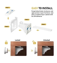 Baby Proof Me Toddler Proof Me | Magnetic Safety Lock Kit (12 Locks + 3 Keys)