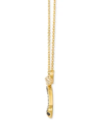 Le Vian Chocolate Diamond, Nude Diamond, & Blackberry Diamond Snake Adjustable 19" Pendant Necklace (1/4 ct. t.w.) in 14k Gold