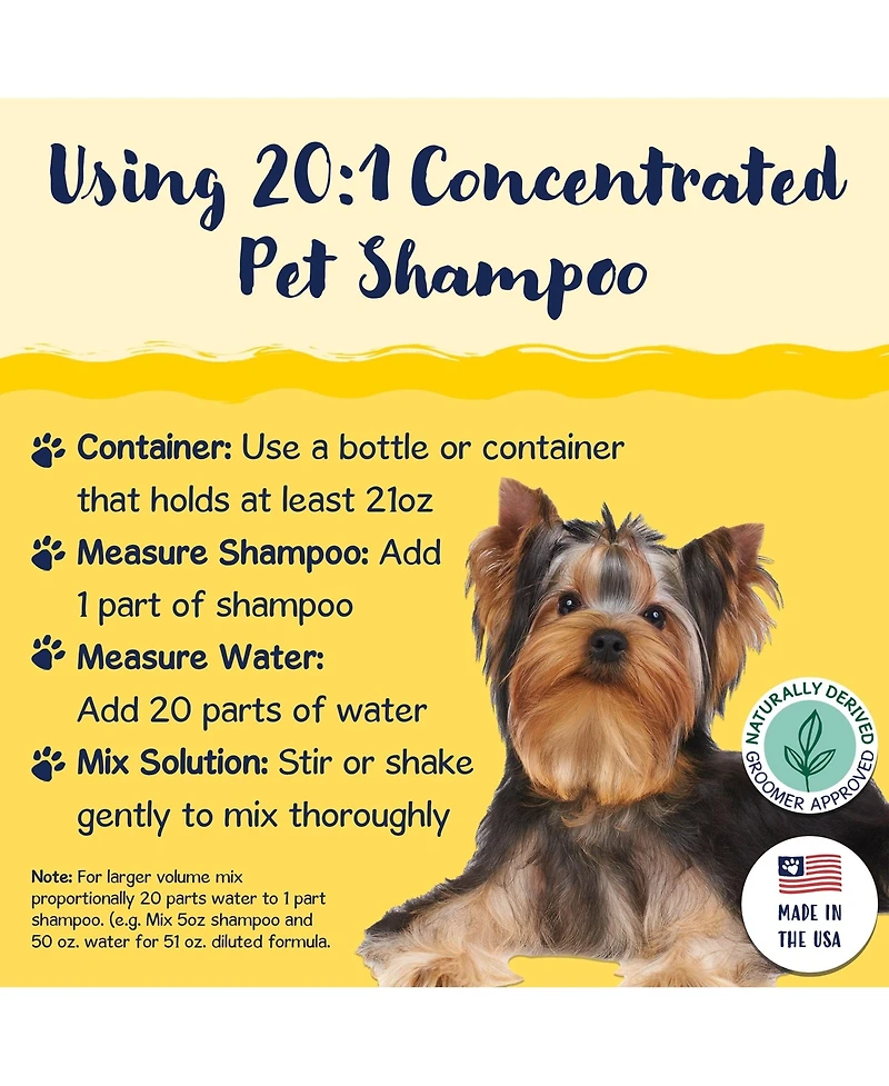 Bobbi Panter (Professional) Signature Dazzling Dog Argan Dog Shampoo Argan Oil, Vitamin A, Geranium and Chamomile