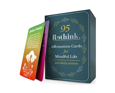 Quokka Rethink 95 Positive Affirmation Cards for Teens and Adult for Stress Anxiety Relief and Mental Wellness