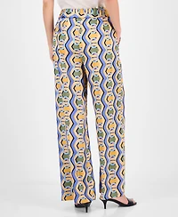 Tahari Asl Women's Printed Wide-Leg Pants