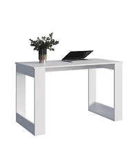 Melb Writing Desk with Ample Workstation and Sturdy Legs, White