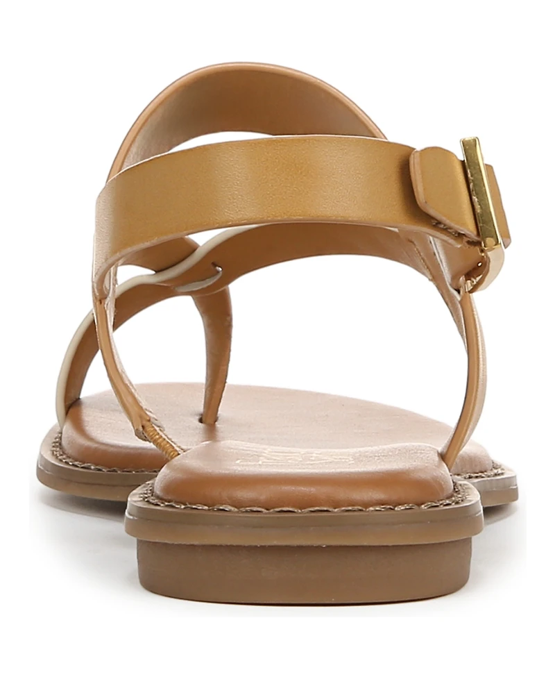 Franco Sarto Women's Gabby Open Round Toe Slingback Flat Sandals