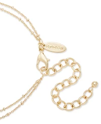 Style & Co Gold-Tone Mixed Stone Orbital Lariat Necklace, 32" + 3" extender, Exclusively at Macy's