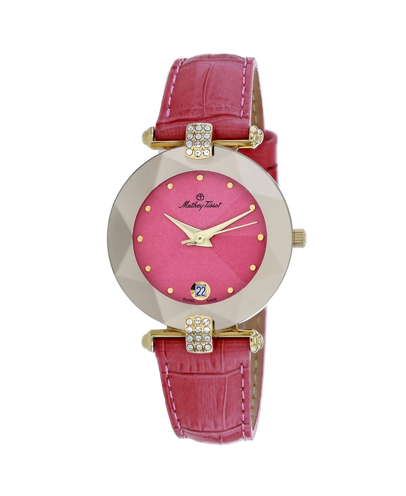 Mathey Tissot Women's Pyramide Pink Dial Watch - P317M