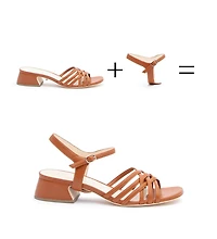Alterre Women's Cognac Jackie Customizable Bell Sandals