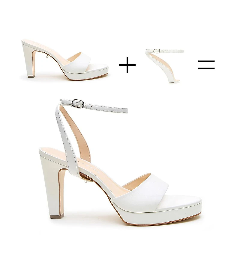 Alterre Women's White Marilyn Customizable Bridal Platforms