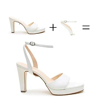 Alterre Women's White Marilyn Customizable Bridal Platforms